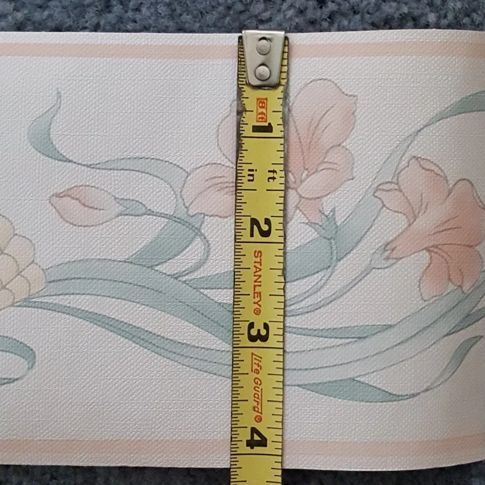 Vintage Vinyl Wallpaper Floral,Seashell/Leaf Teflon Dupont *AS IS*